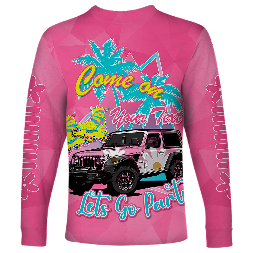 personalised-jeep-girl-long-sleeve-shirt-doll-pink-party