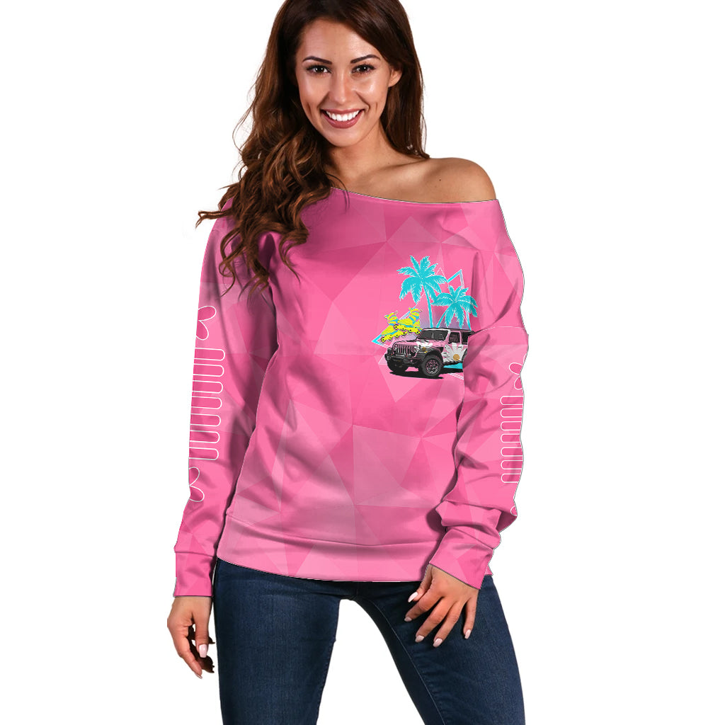 personalised-jeep-girl-off-shoulder-sweater-doll-pink-party