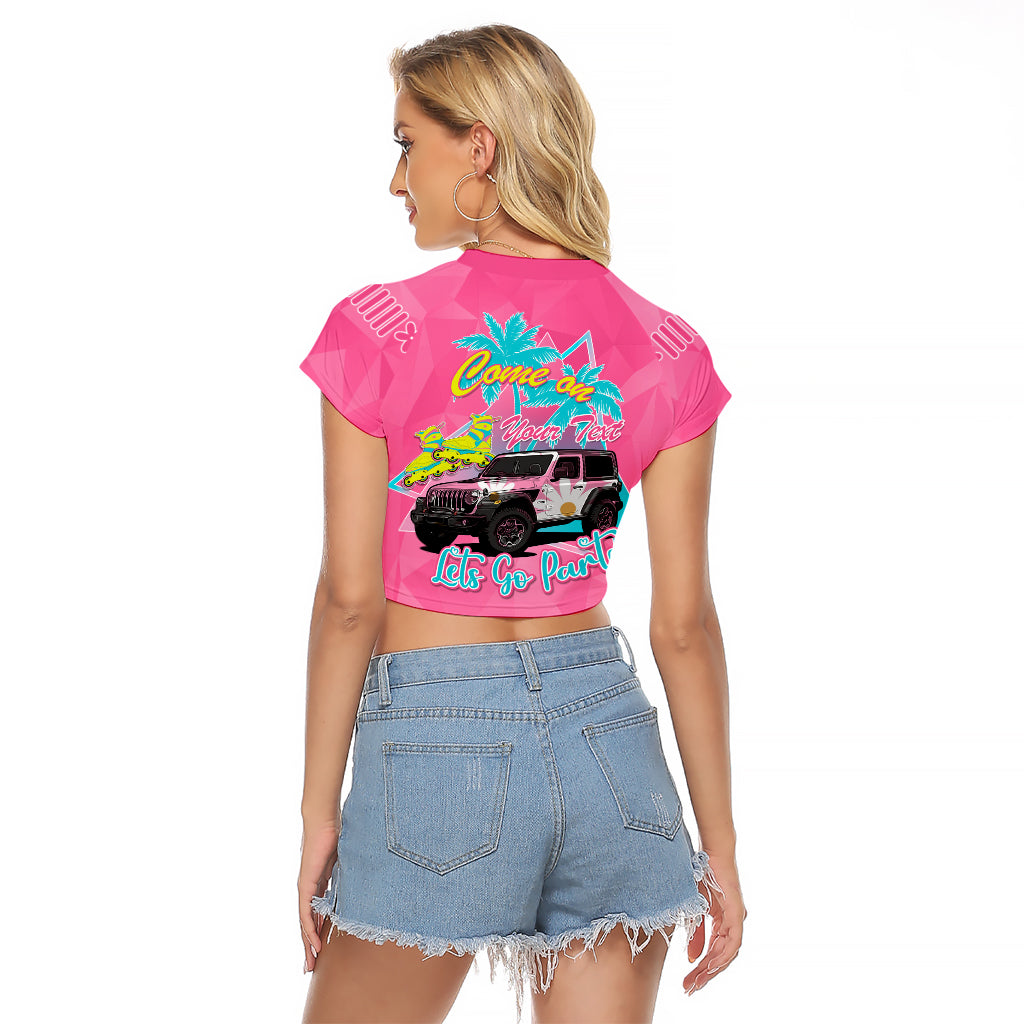 personalised-jeep-girl-raglan-cropped-t-shirt-doll-pink-party