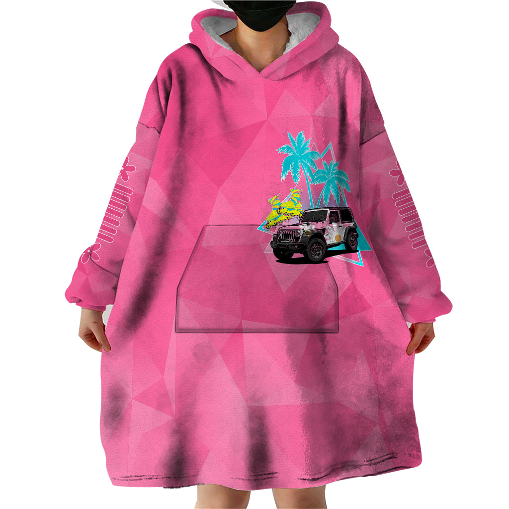 personalised-jeep-girl-wearable-blanket-hoodie-doll-pink-party