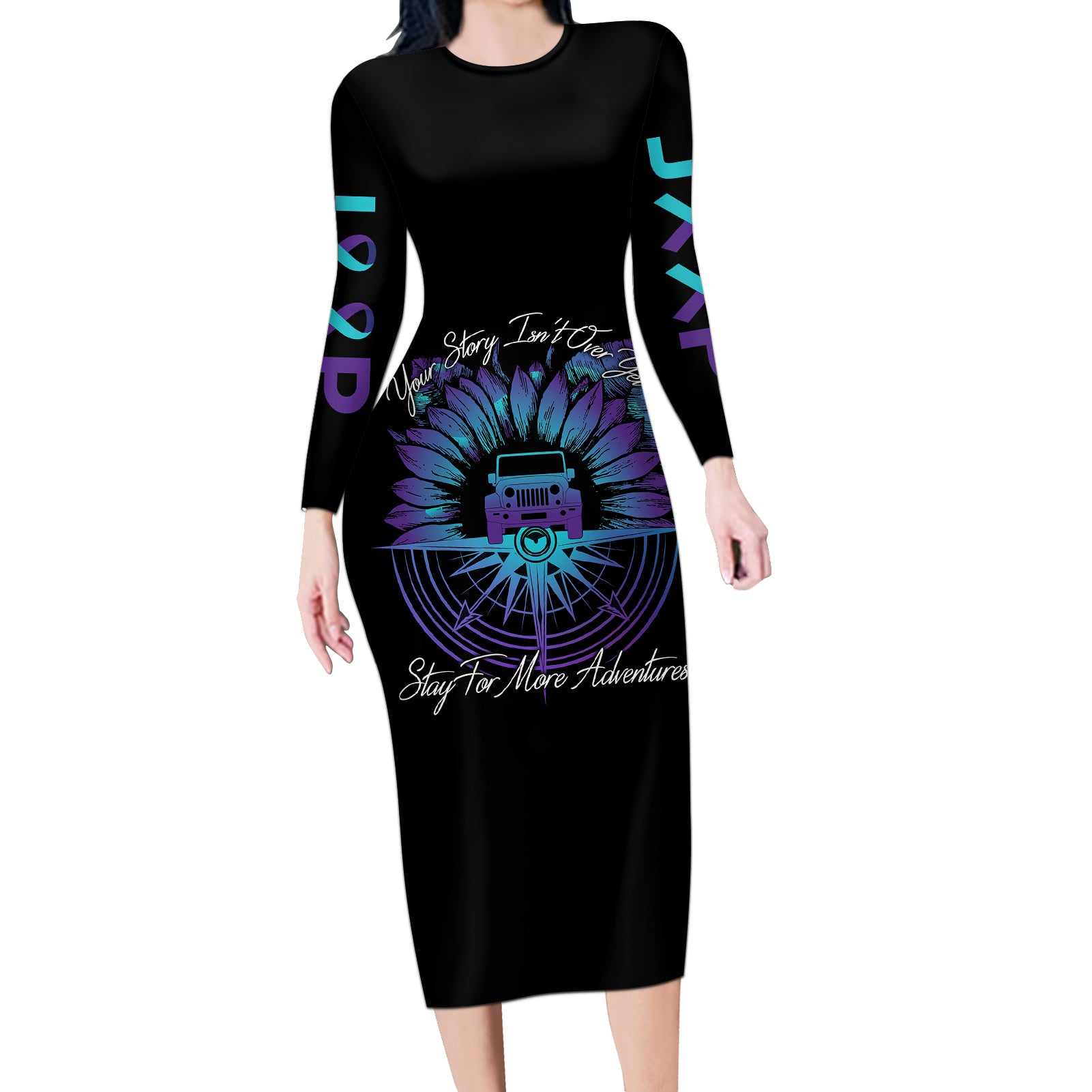 jeep-suicide-prevention-awareness-long-sleeve-bodycon-dress-your-story-isnt-over-yet-black