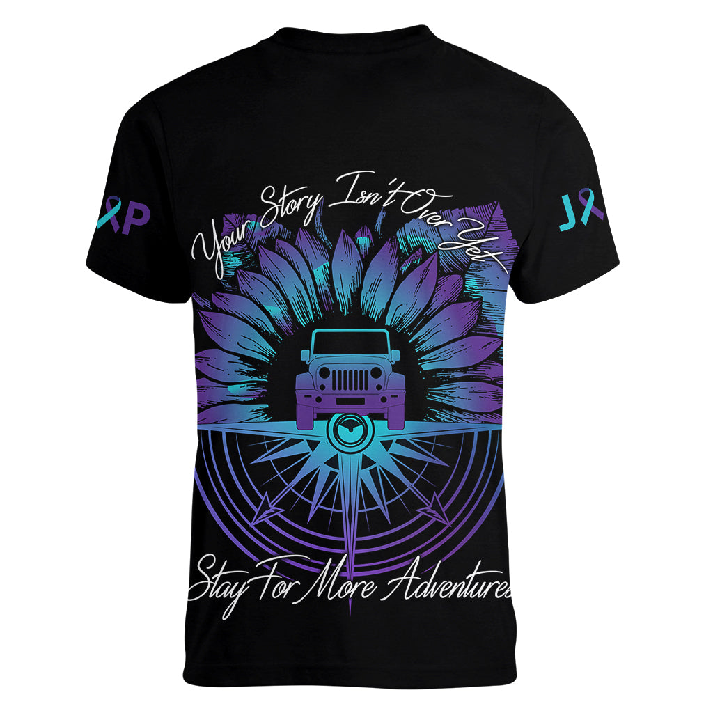 jeep-suicide-prevention-awareness-women-v-neck-t-shirt-your-story-isnt-over-yet-black