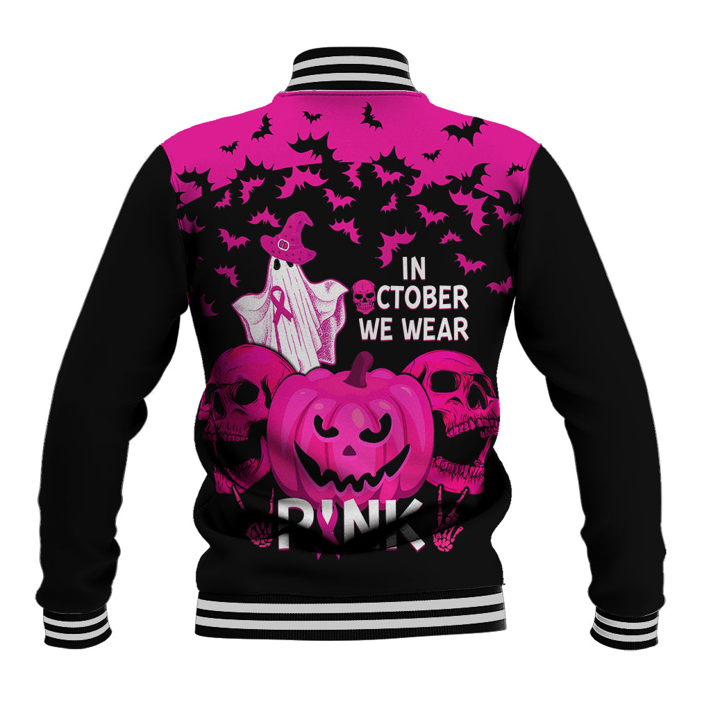 in-october-we-wear-pink-breast-cancer-baseball-jacket-halloween-skull-with-pumkin-black-version