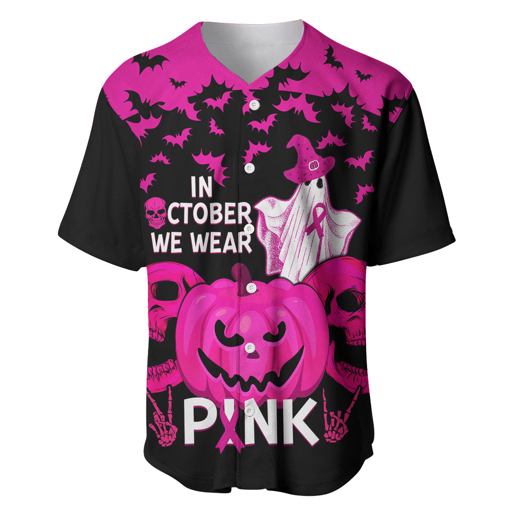 in-october-we-wear-pink-breast-cancer-baseball-jersey-halloween-skull-with-pumkin-black-version