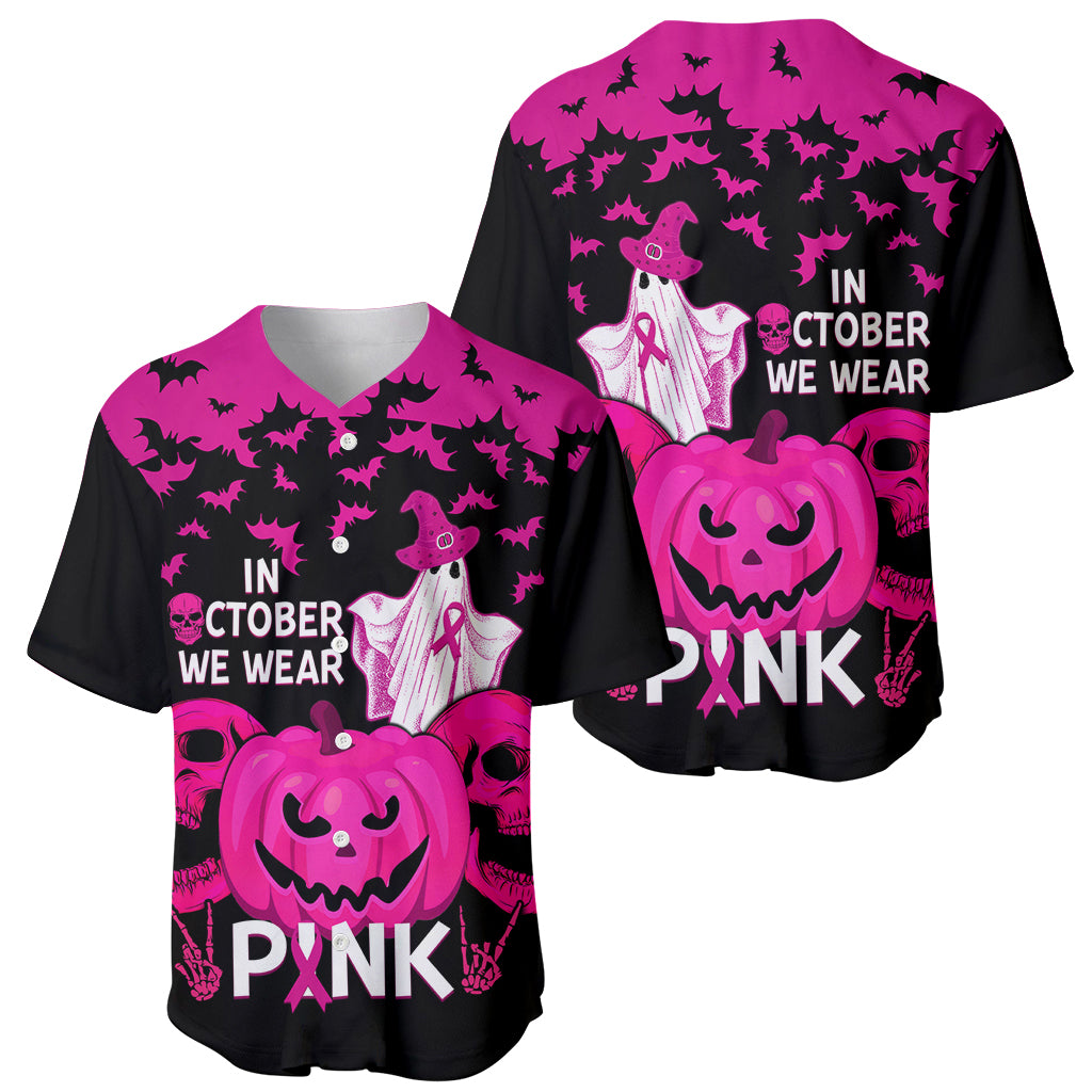 in-october-we-wear-pink-breast-cancer-baseball-jersey-halloween-skull-with-pumkin-black-version