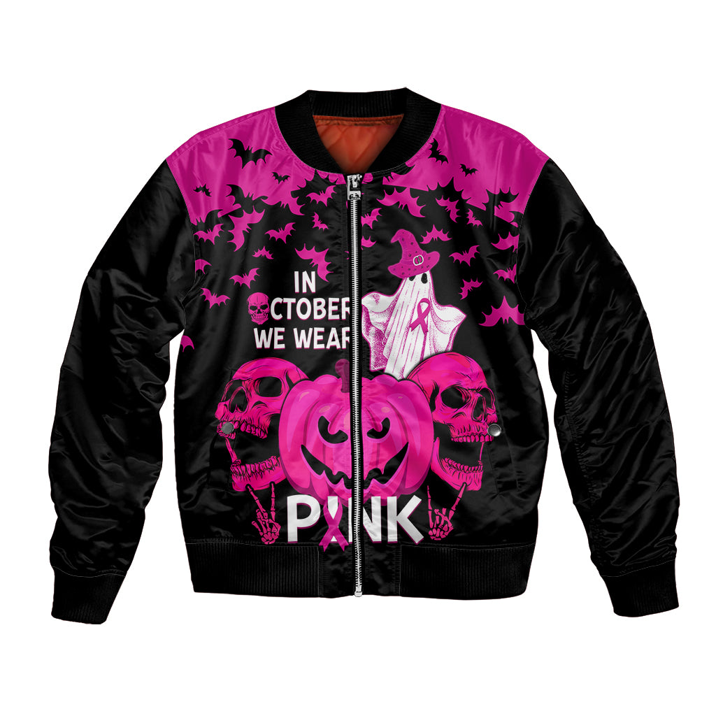 in-october-we-wear-pink-breast-cancer-bomber-jacket-halloween-skull-with-pumkin-black-version