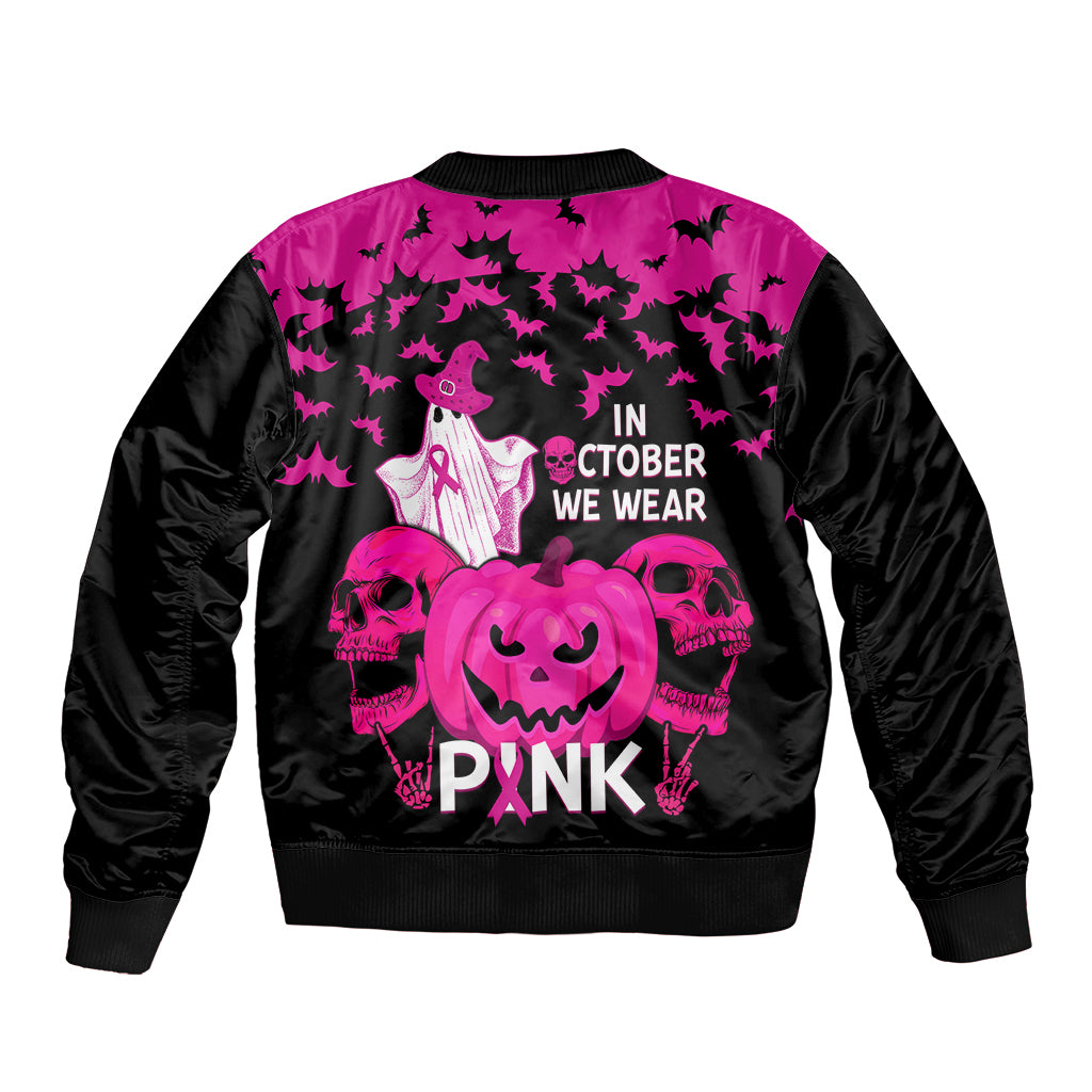 in-october-we-wear-pink-breast-cancer-bomber-jacket-halloween-skull-with-pumkin-black-version