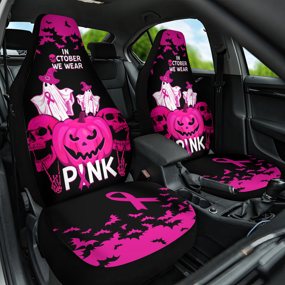 in-october-we-wear-pink-breast-cancer-car-seat-cover-halloween-skull-with-pumkin-black-version