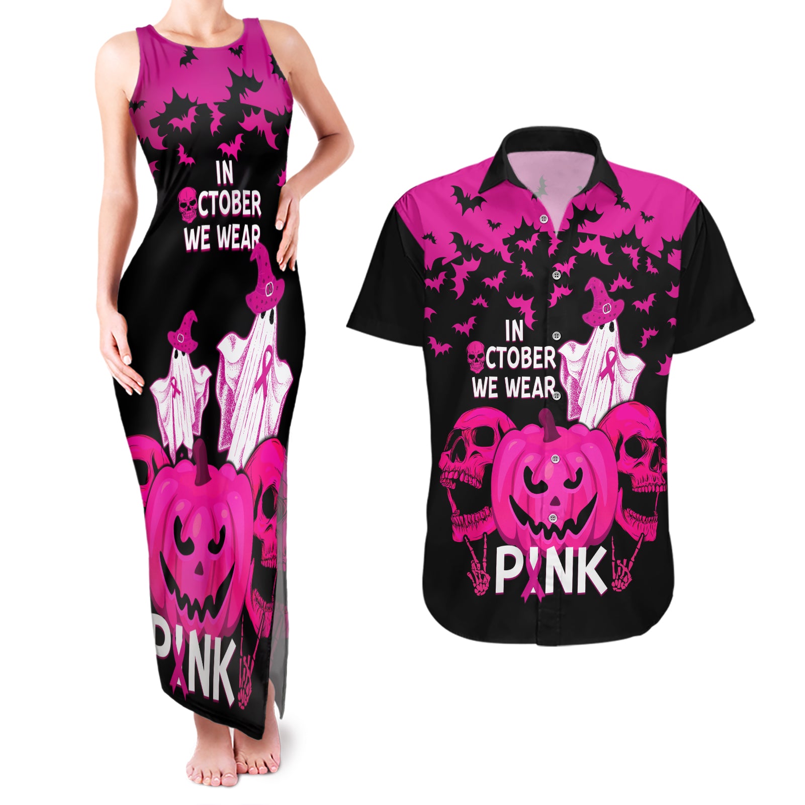 in-october-we-wear-pink-breast-cancer-couples-matching-tank-maxi-dress-and-hawaiian-shirt-halloween-skull-with-pumkin-black-version