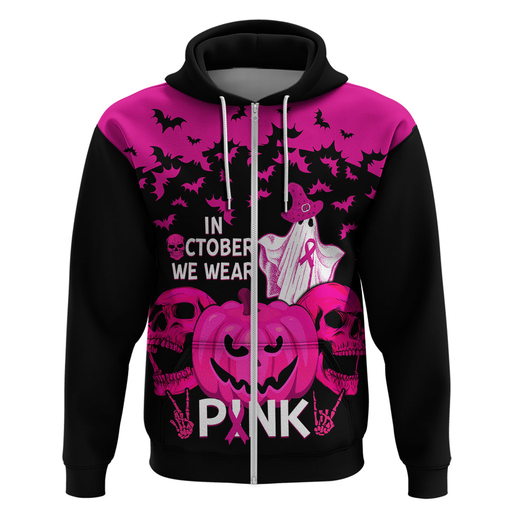 in-october-we-wear-pink-breast-cancer-hoodie-halloween-skull-with-pumkin-black-version