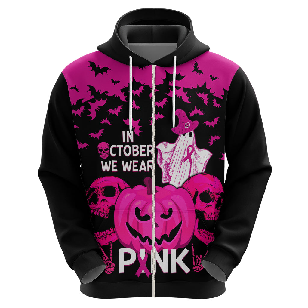 in-october-we-wear-pink-breast-cancer-hoodie-halloween-skull-with-pumkin-black-version