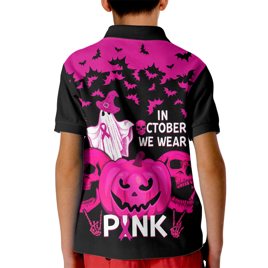 in-october-we-wear-pink-breast-cancer-kid-polo-shirt-halloween-skull-with-pumkin-black-version