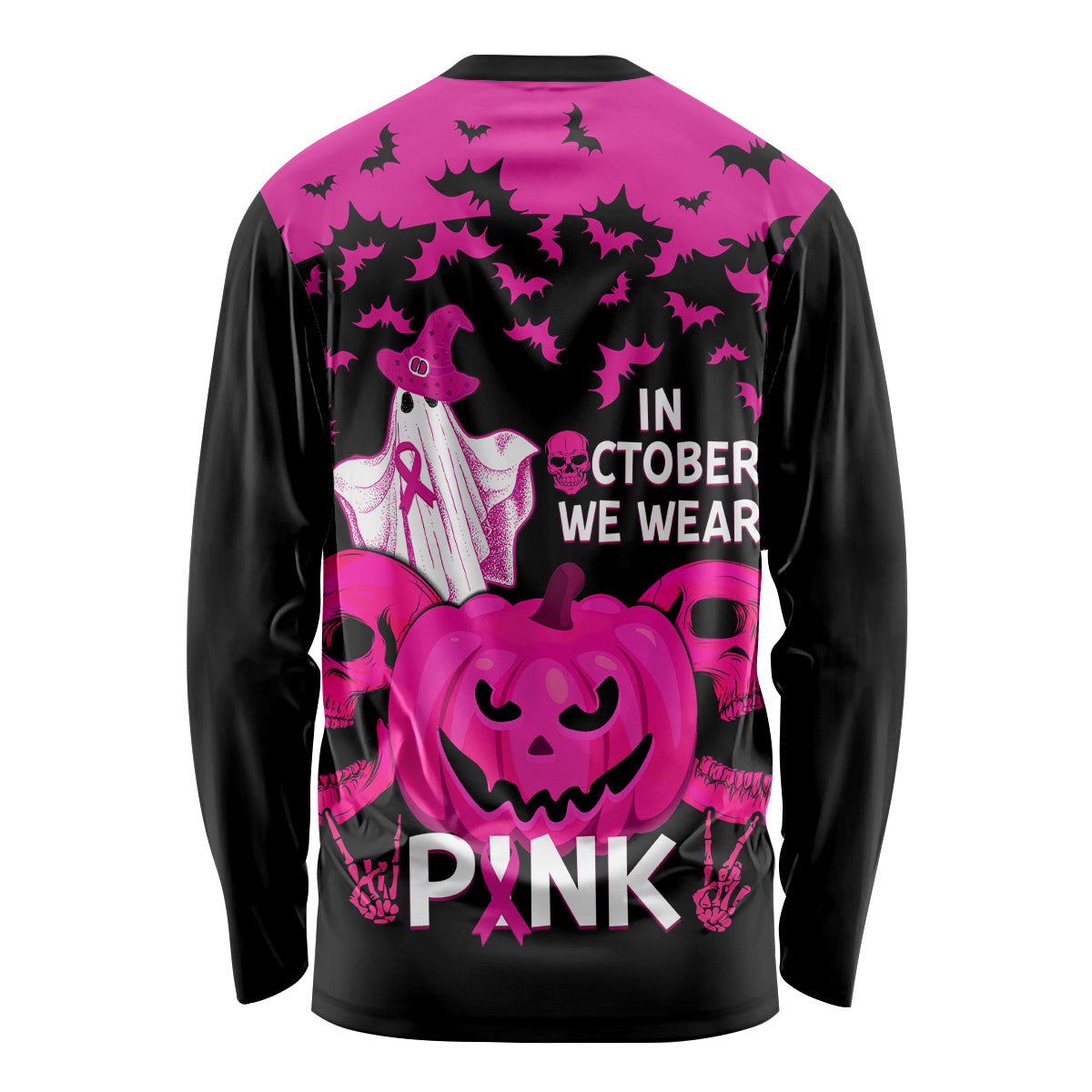 in-october-we-wear-pink-breast-cancer-long-sleeve-shirt-halloween-skull-with-pumkin-black-version