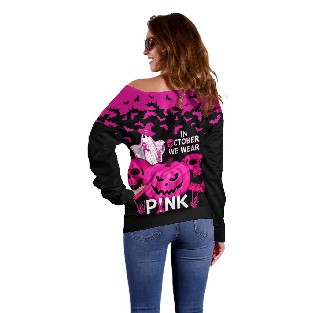 in-october-we-wear-pink-breast-cancer-off-shoulder-sweater-halloween-skull-with-pumkin-black-version