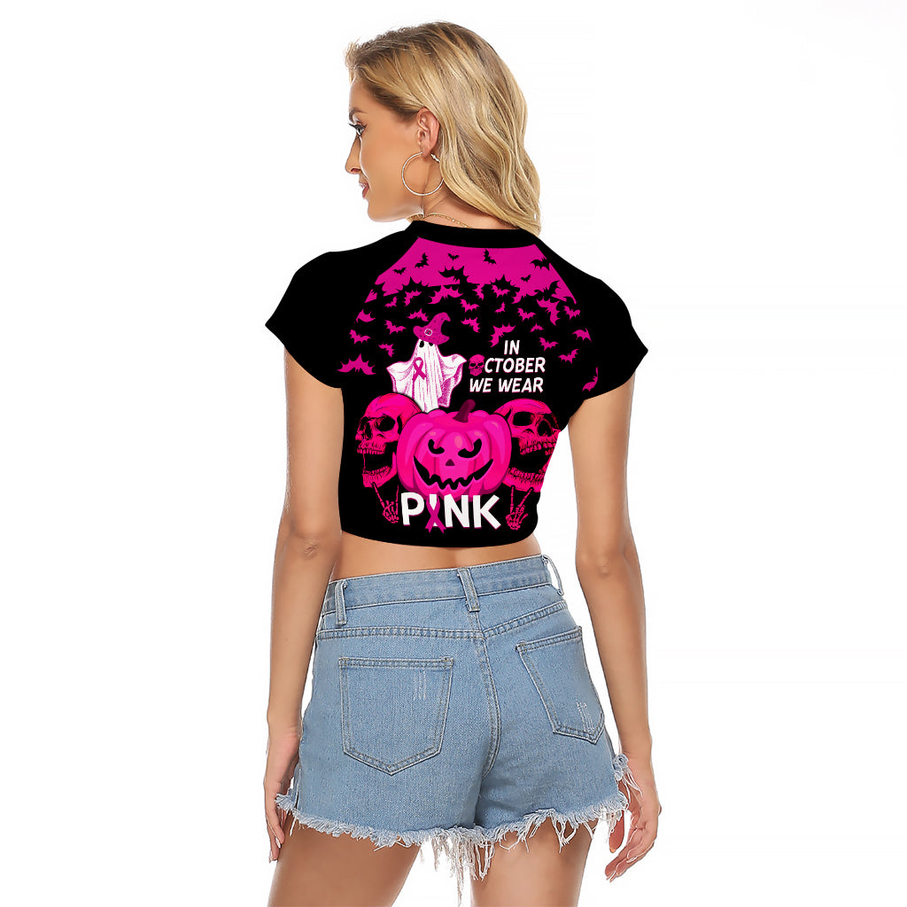 in-october-we-wear-pink-breast-cancer-raglan-cropped-t-shirt-halloween-skull-with-pumkin-black-version