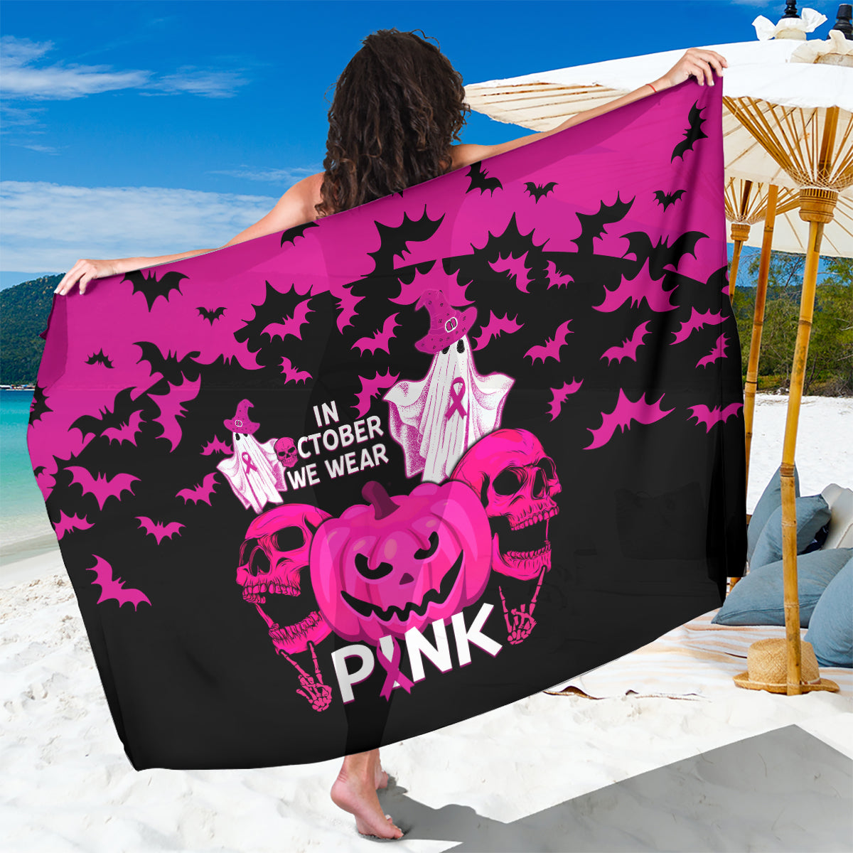 in-october-we-wear-pink-breast-cancer-sarong-halloween-skull-with-pumkin-black-version