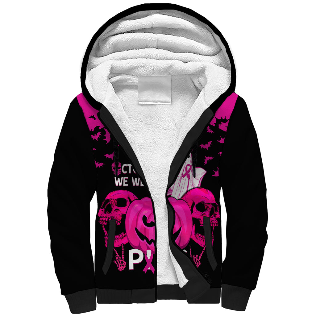 in-october-we-wear-pink-breast-cancer-sherpa-hoodie-halloween-skull-with-pumkin-black-version