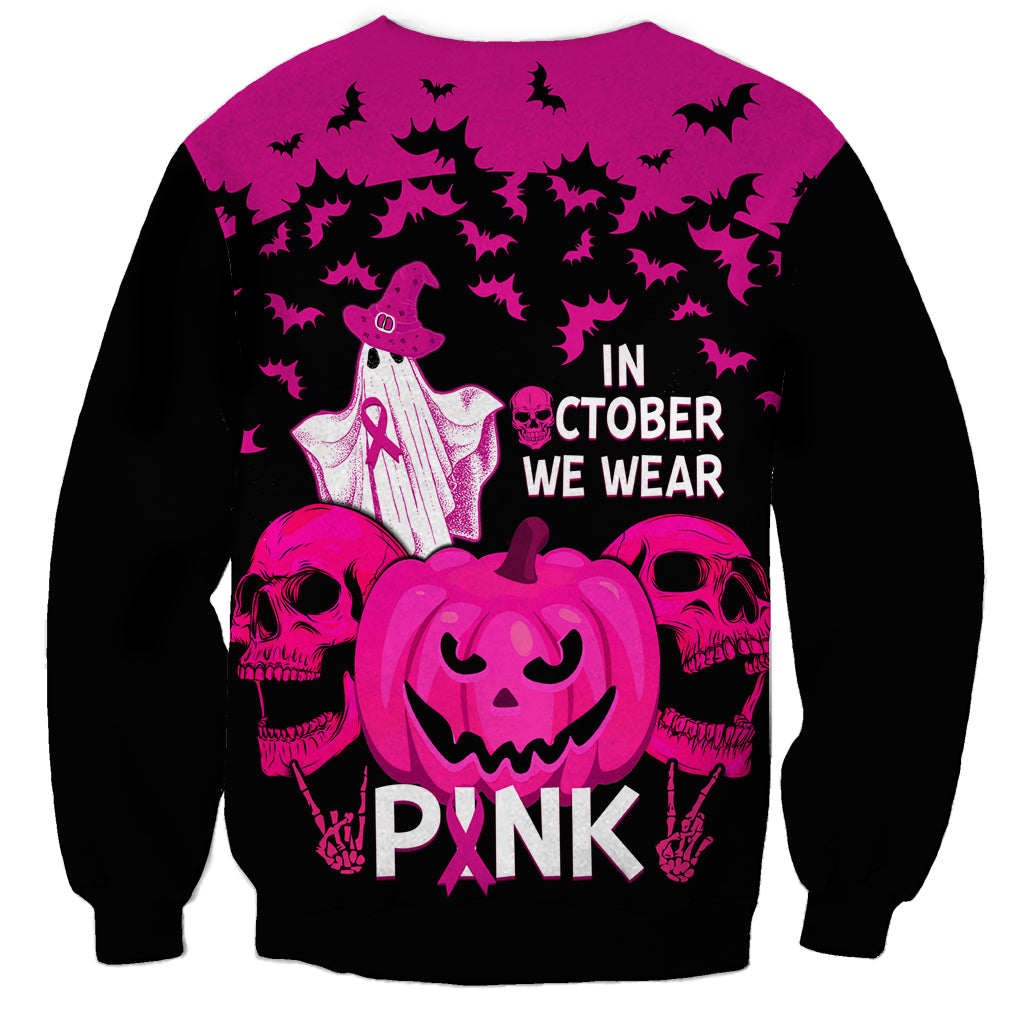 in-october-we-wear-pink-breast-cancer-sweatshirt-halloween-skull-with-pumkin-black-version