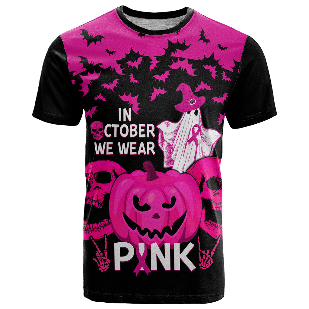 in-october-we-wear-pink-breast-cancer-t-shirt-halloween-skull-with-pumkin-black-version