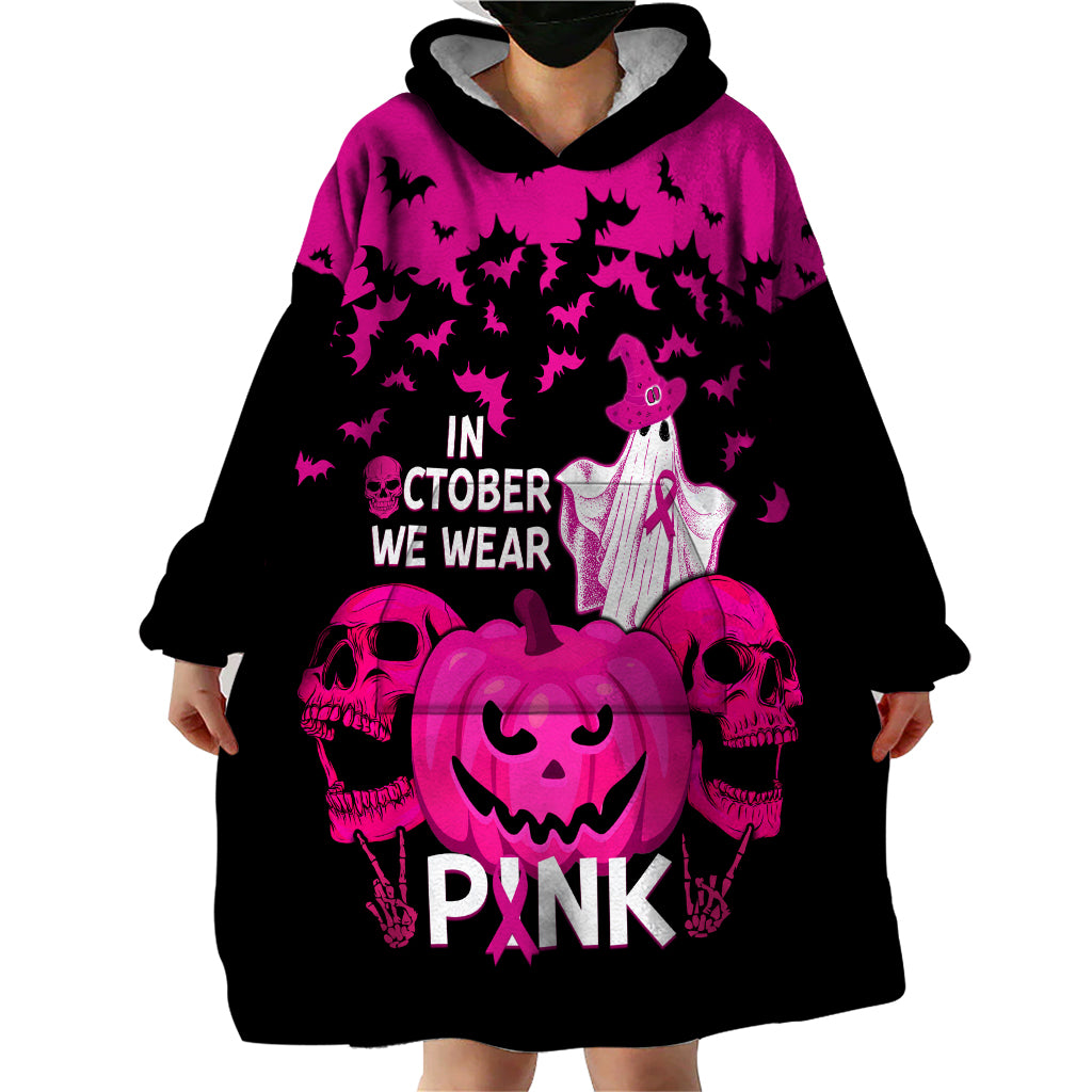 in-october-we-wear-pink-breast-cancer-wearable-blanket-hoodie-halloween-skull-with-pumkin-black-version