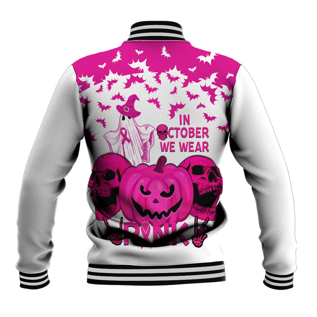 in-october-we-wear-pink-breast-cancer-baseball-jacket-halloween-skull-with-pumkin-white-version