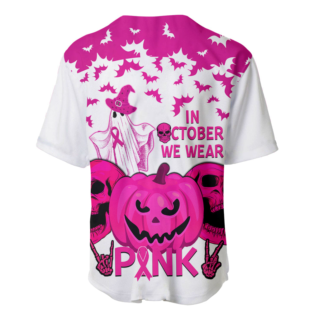 in-october-we-wear-pink-breast-cancer-baseball-jersey-halloween-skull-with-pumkin-white-version