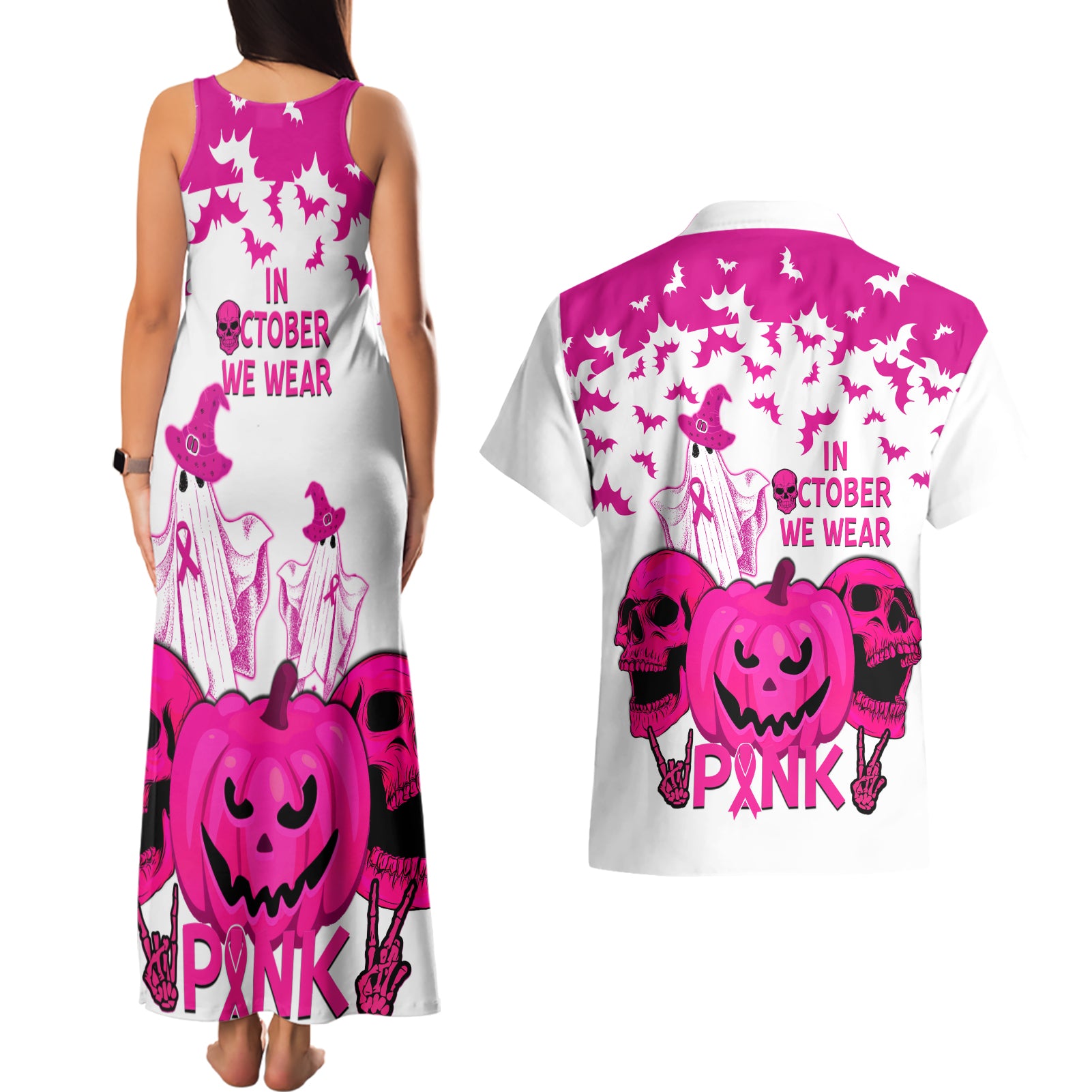 in-october-we-wear-pink-breast-cancer-couples-matching-tank-maxi-dress-and-hawaiian-shirt-halloween-skull-with-pumkin-white-version