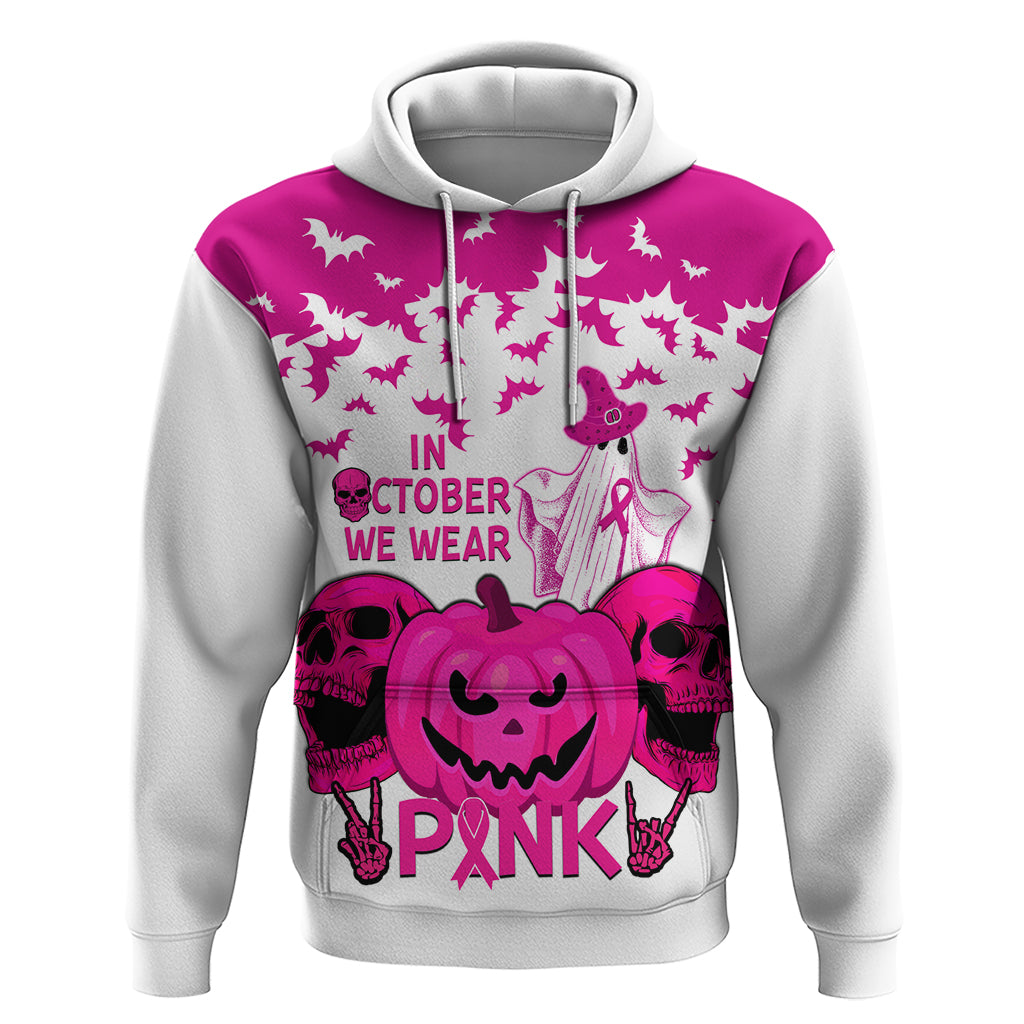 in-october-we-wear-pink-breast-cancer-hoodie-halloween-skull-with-pumkin-white-version