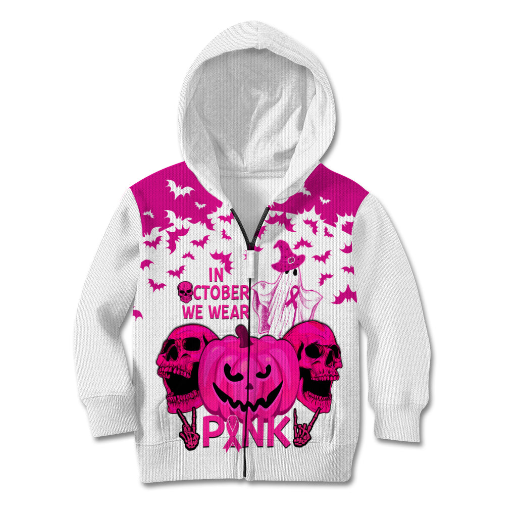 in-october-we-wear-pink-breast-cancer-kid-hoodie-halloween-skull-with-pumkin-white-version