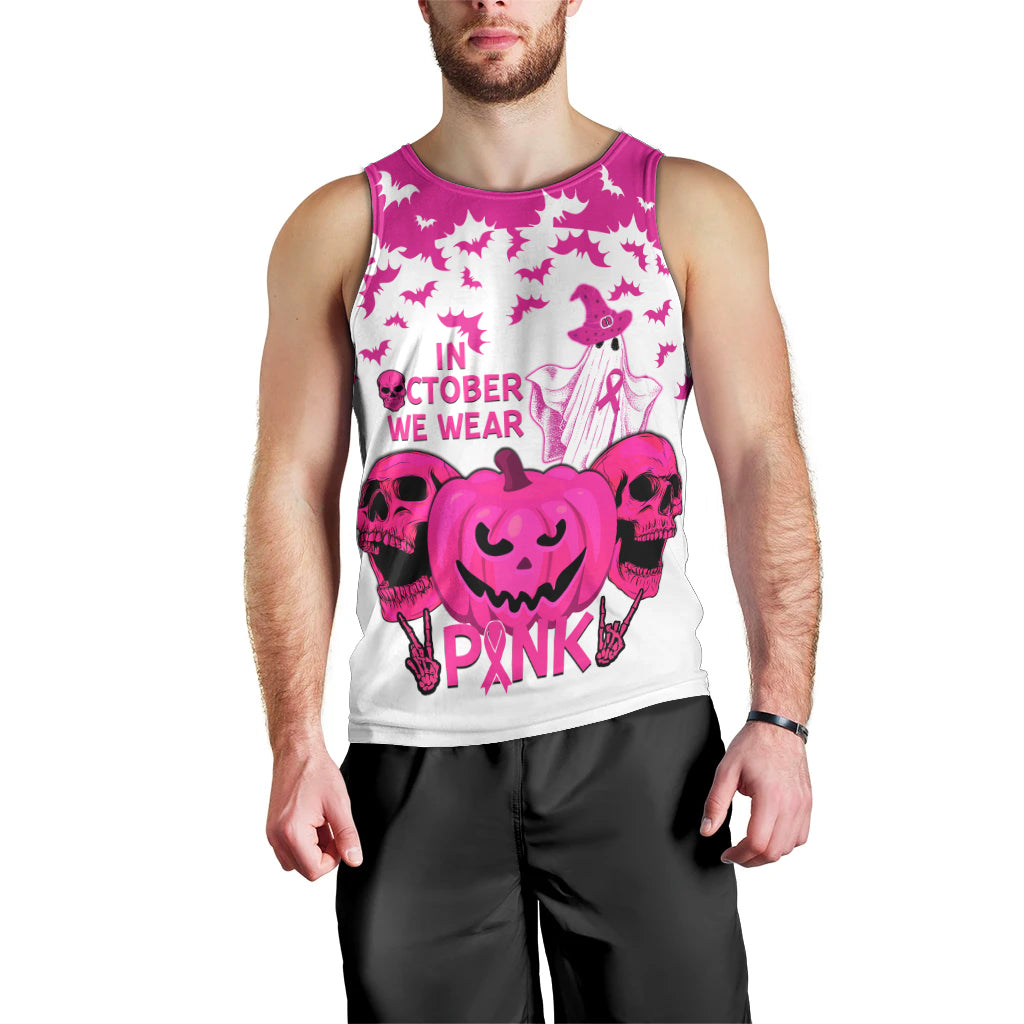 in-october-we-wear-pink-breast-cancer-men-tank-top-halloween-skull-with-pumkin-white-version