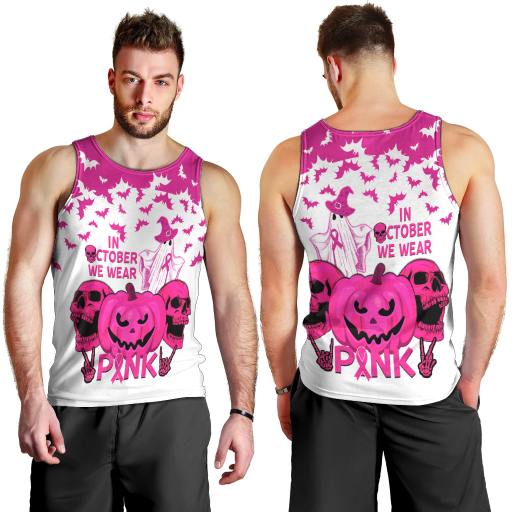 in-october-we-wear-pink-breast-cancer-men-tank-top-halloween-skull-with-pumkin-white-version