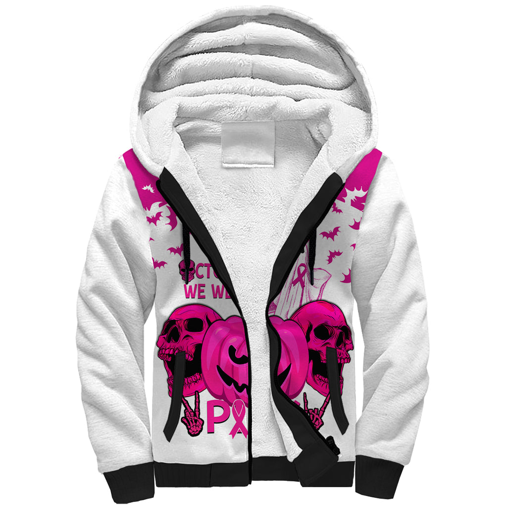 in-october-we-wear-pink-breast-cancer-sherpa-hoodie-halloween-skull-with-pumkin-white-version