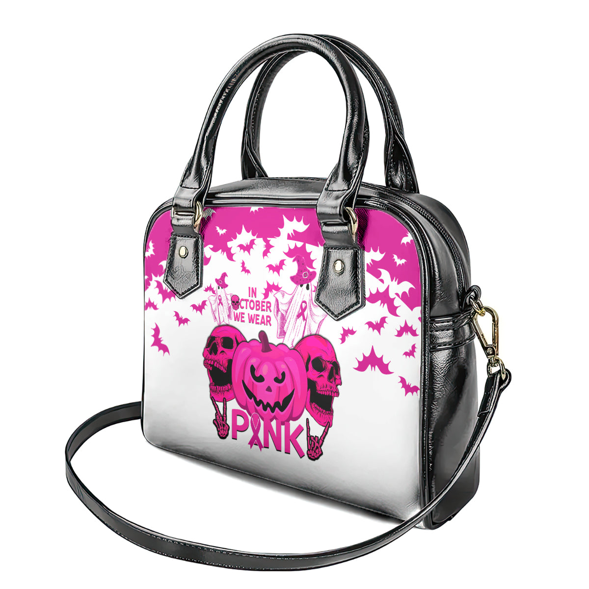 in-october-we-wear-pink-breast-cancer-shoulder-handbag-halloween-skull-with-pumkin-white-version