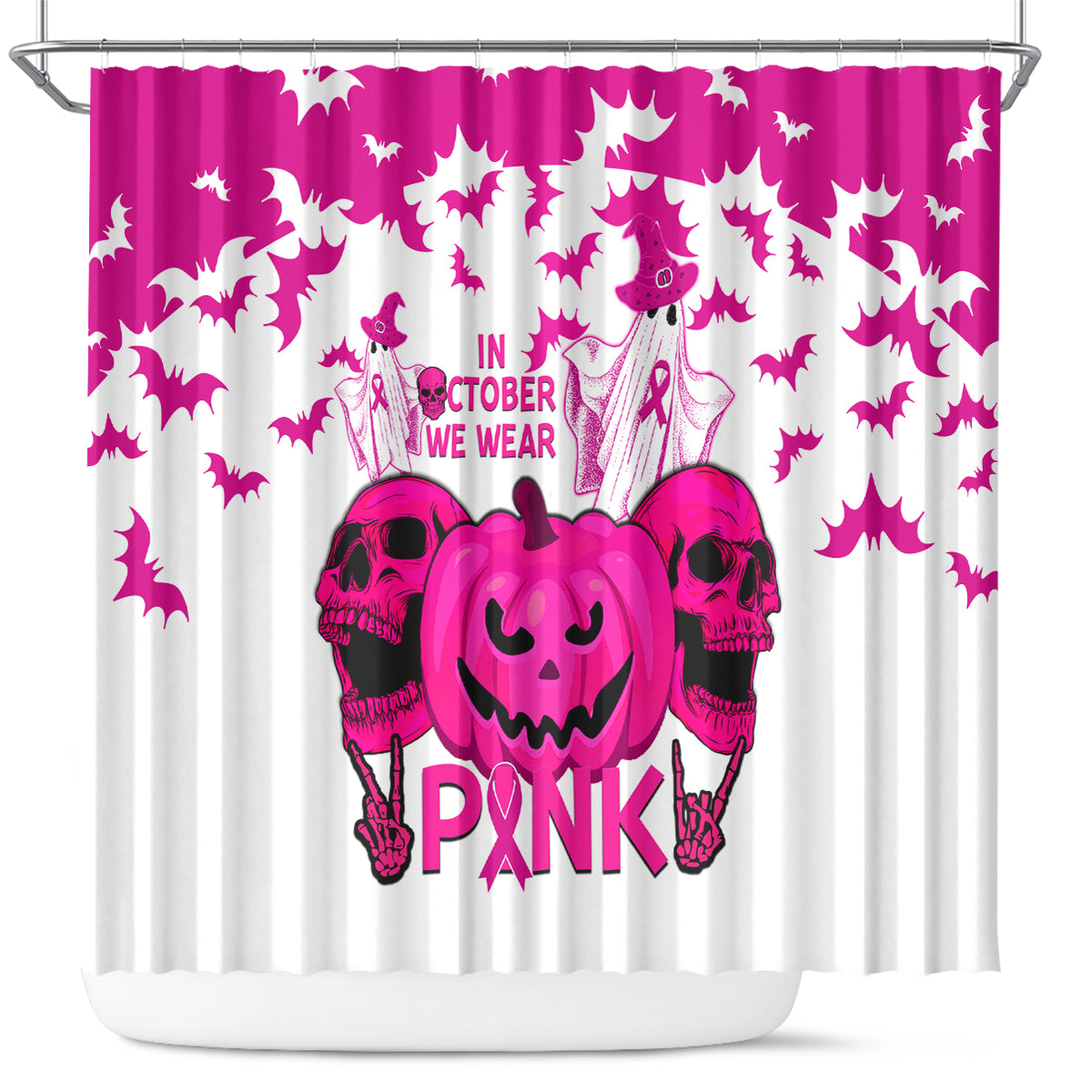 in-october-we-wear-pink-breast-cancer-shower-curtain-halloween-skull-with-pumkin-white-version