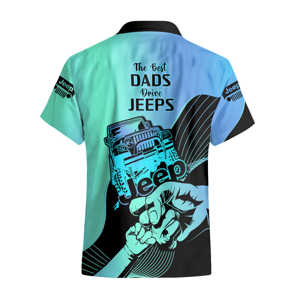 turquoise-jeep-dad-hawaiian-shirt-happy-fathers-day-best-dads-drive-jeeps