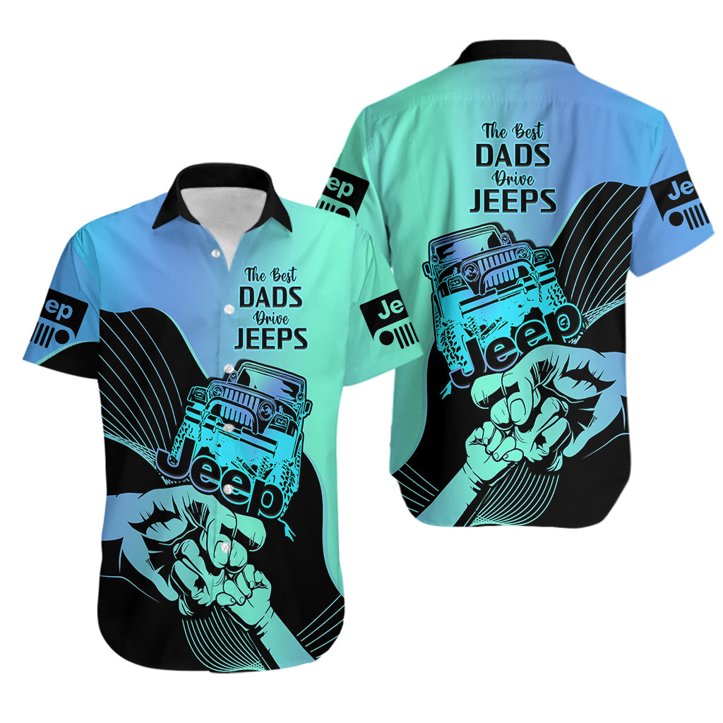 turquoise-jeep-dad-hawaiian-shirt-happy-fathers-day-best-dads-drive-jeeps