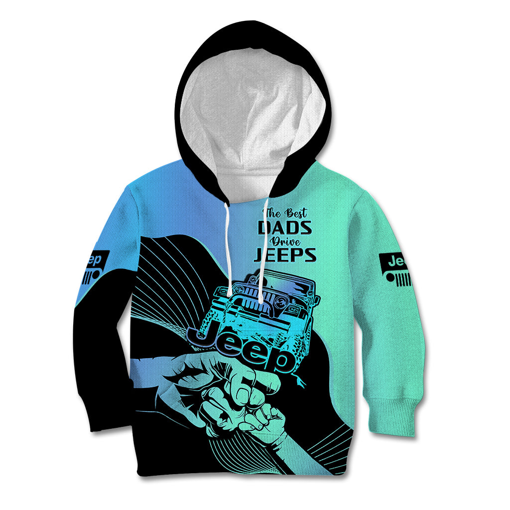 turquoise-jeep-dad-kid-hoodie-happy-fathers-day-best-dads-drive-jeeps