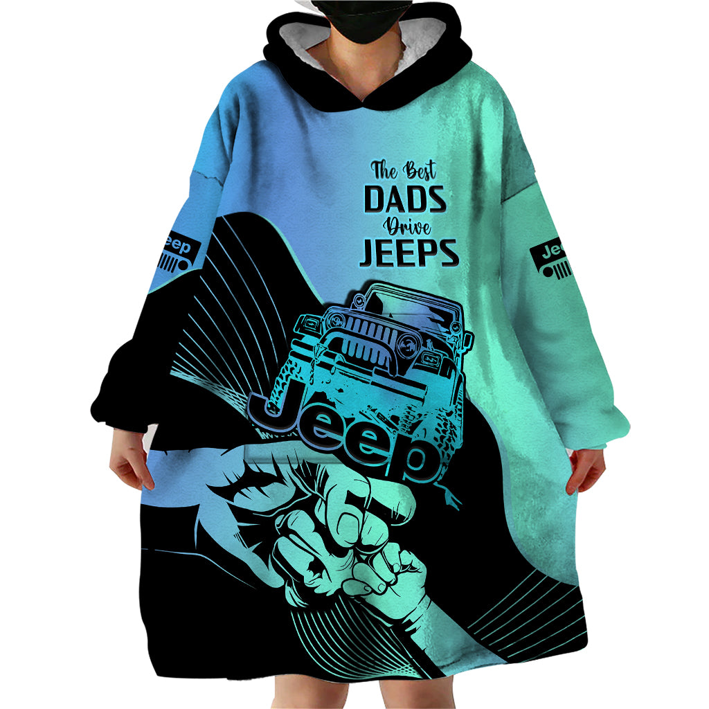 turquoise-jeep-dad-wearable-blanket-hoodie-happy-fathers-day-best-dads-drive-jeeps