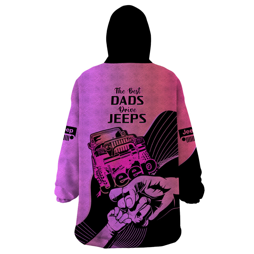 pink-jeep-dad-wearable-blanket-hoodie-happy-fathers-day-best-dads-drive-jeeps