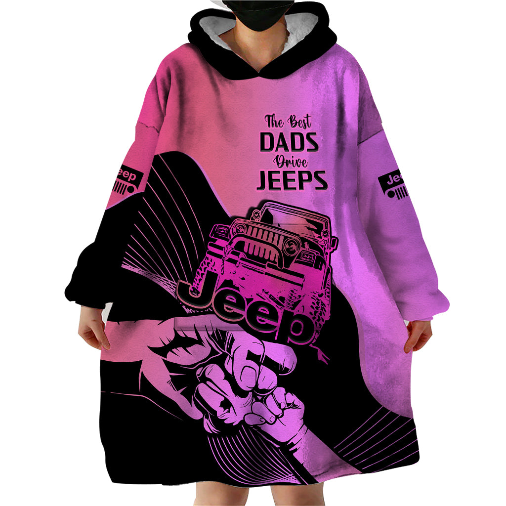 pink-jeep-dad-wearable-blanket-hoodie-happy-fathers-day-best-dads-drive-jeeps