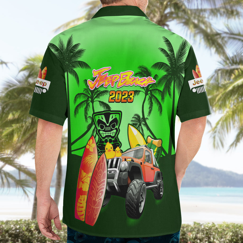 green-jeep-beach-2023-hawaiian-shirt-happy-20th-anniversary