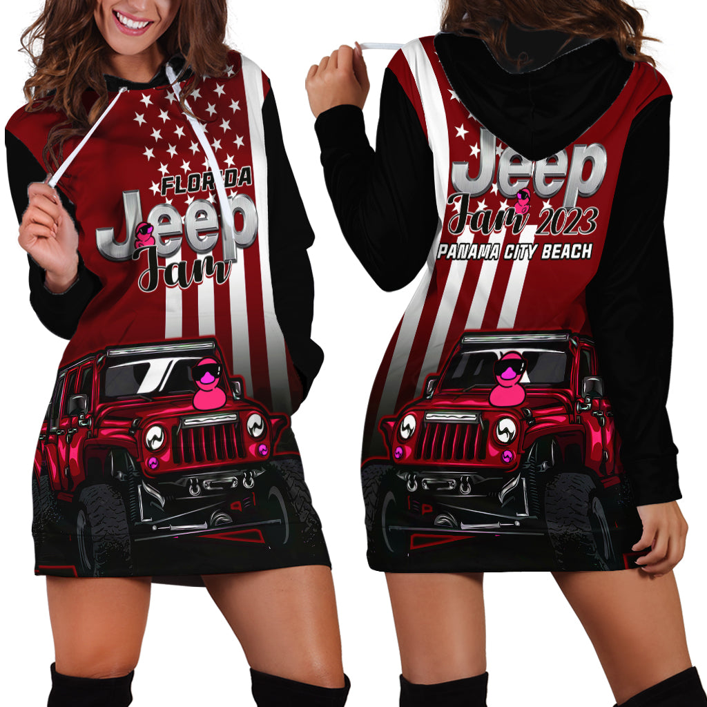 florida-jeep-jam-2023-with-duck-hoodie-dress-red-verison