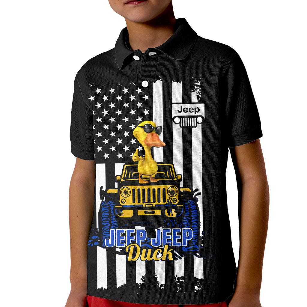 personalised-jeep-jeep-duck-kid-polo-shirt-special-version