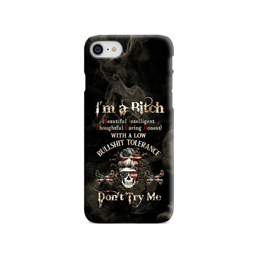 I'm A B Don't Try Me Skull Phone Case