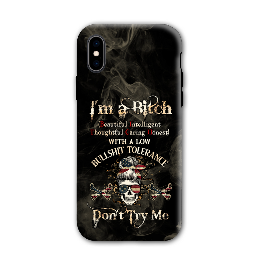 I'm A B Don't Try Me Skull Phone Case