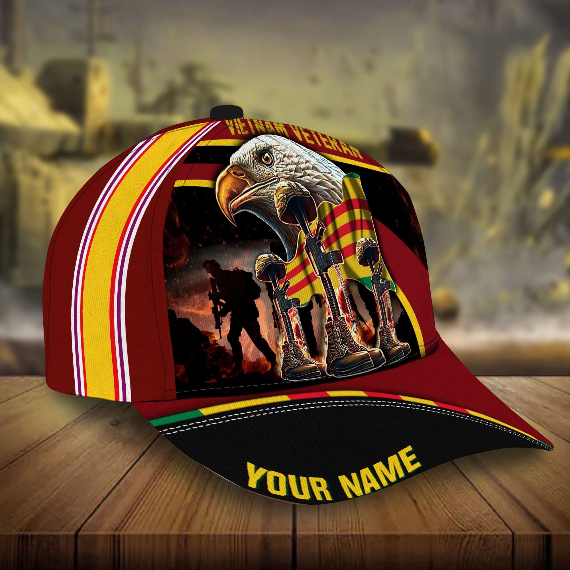 Premium Vietnam Veteran Day, Eagle Vietnam Veteran Classic Hats Personalized