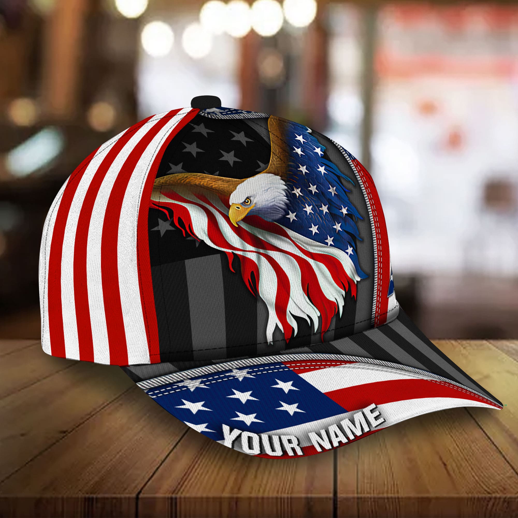 The Unique Eagle Patriotism 3D Hats USA Flag Personalized