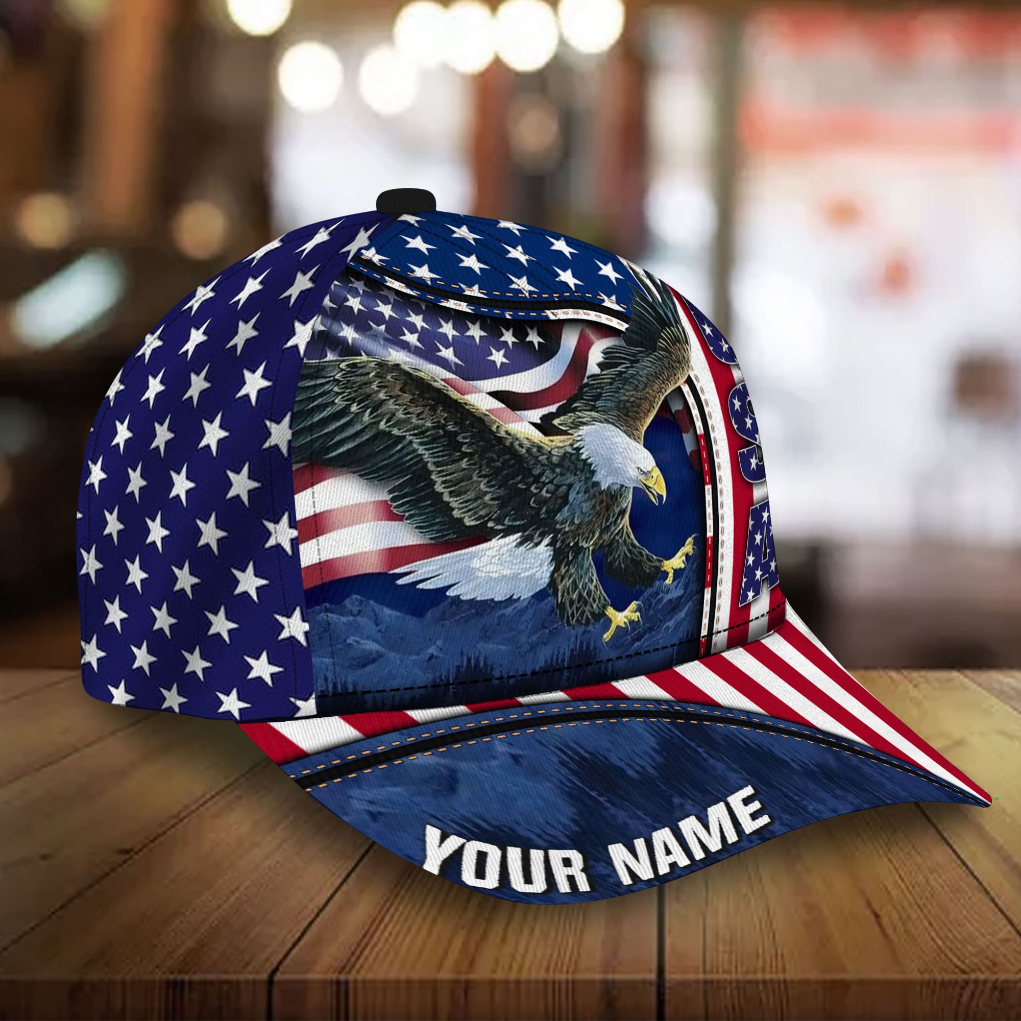 Premium American Eagle Patriotism 3D Cap American Flag Personalized