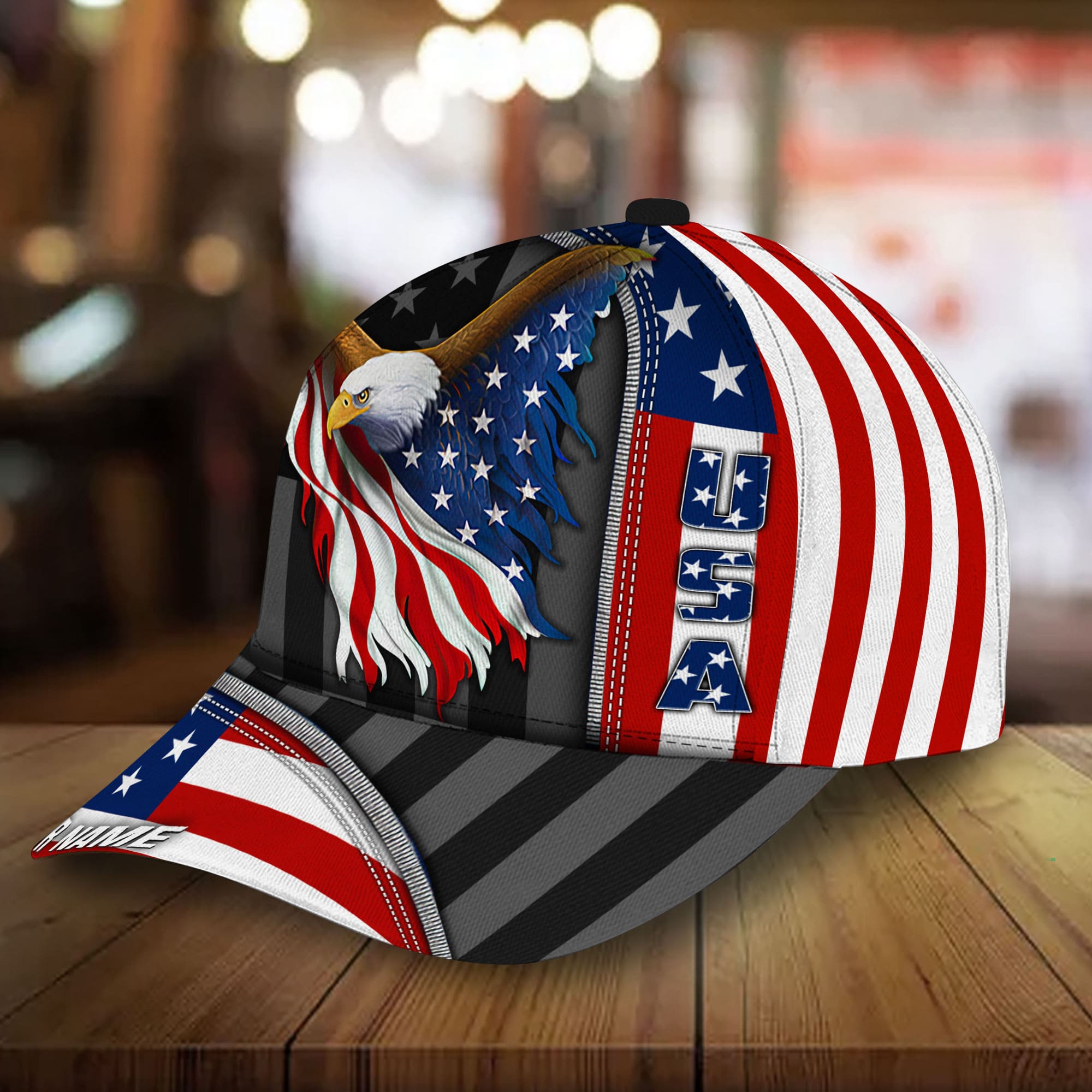 The Unique Eagle Patriotism 3D Hats USA Flag Personalized