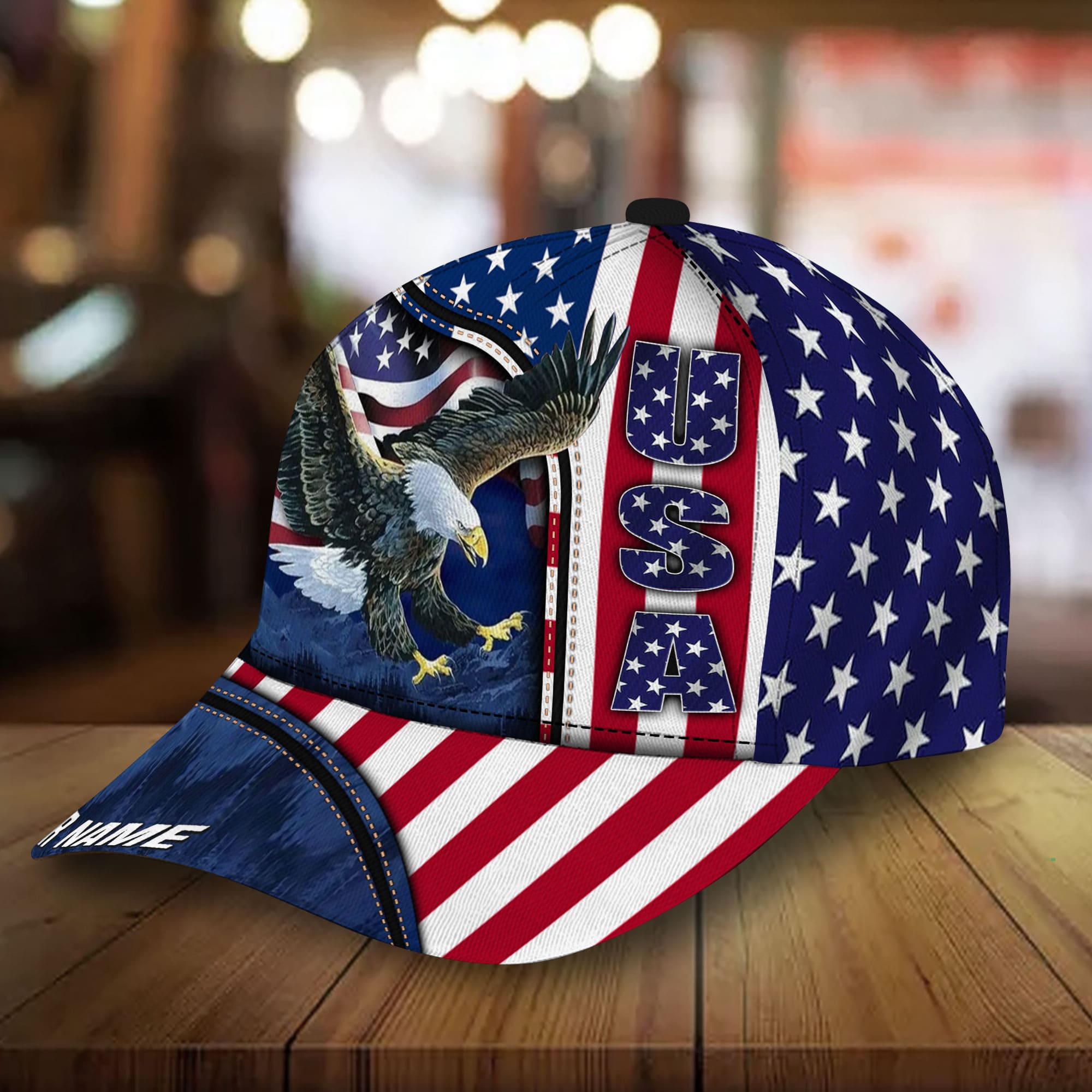 Premium American Eagle Patriotism 3D Cap American Flag Personalized